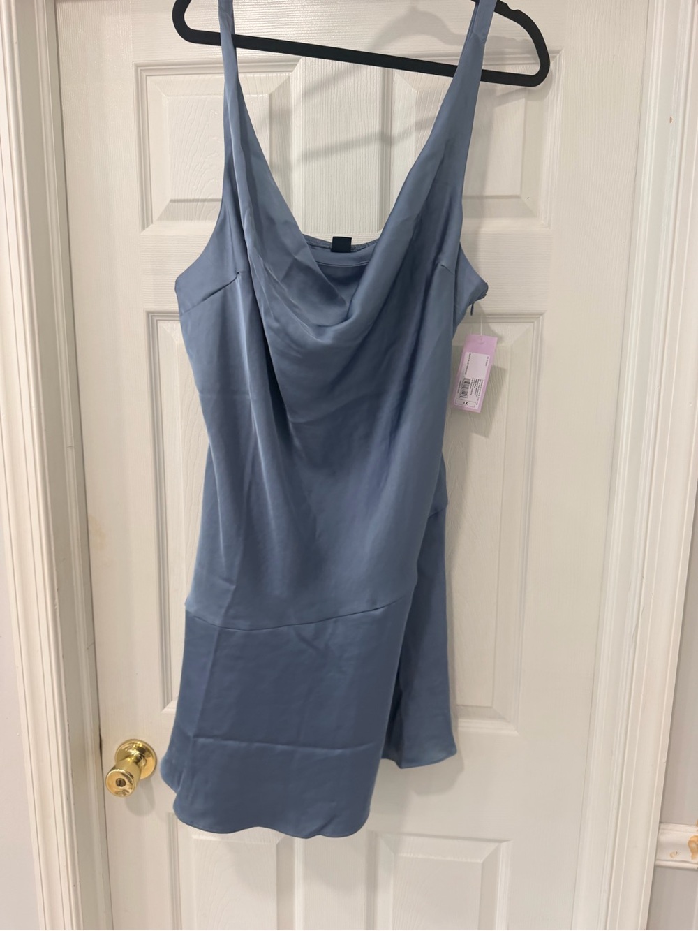 Maurices Cowl Neck Slip Dress in Dusty Blue